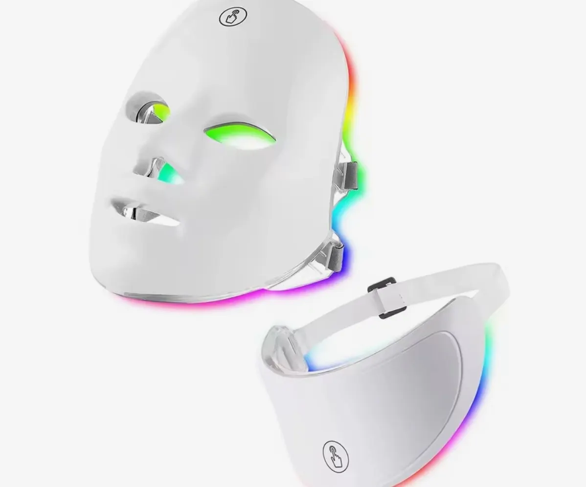 Face and neck led mask massager
