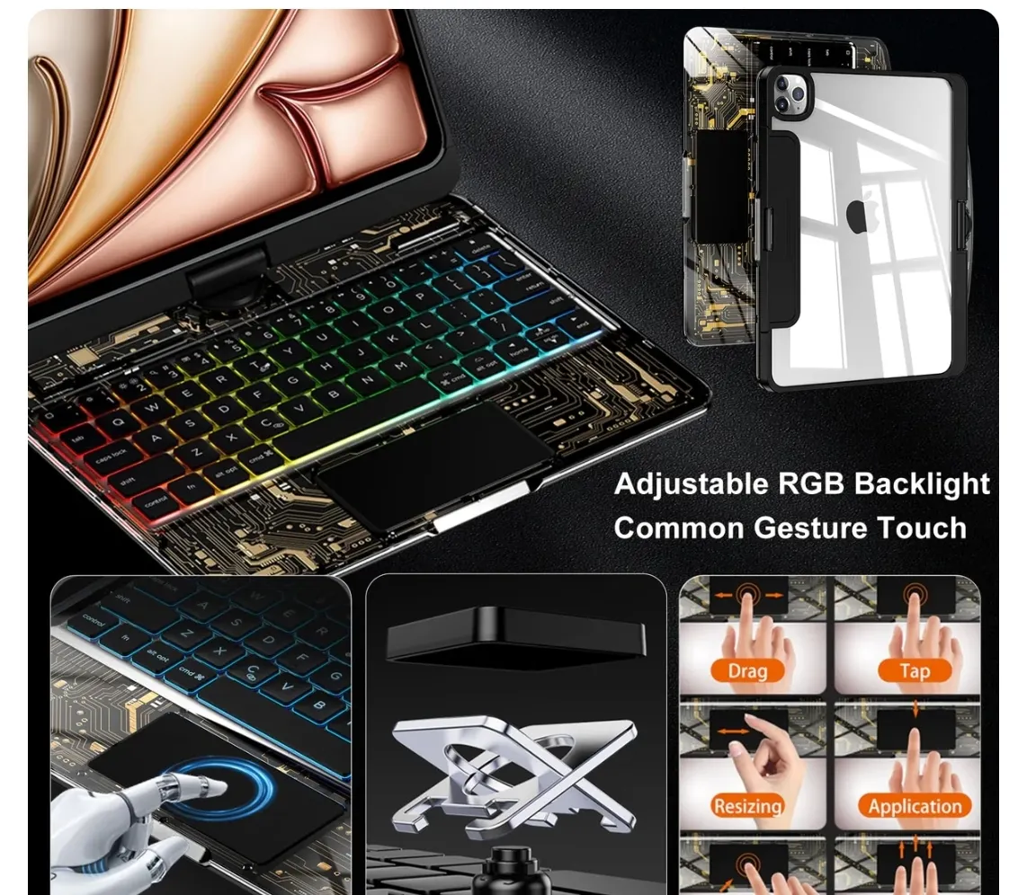 Rotatable iPad Keyboard Case 360°