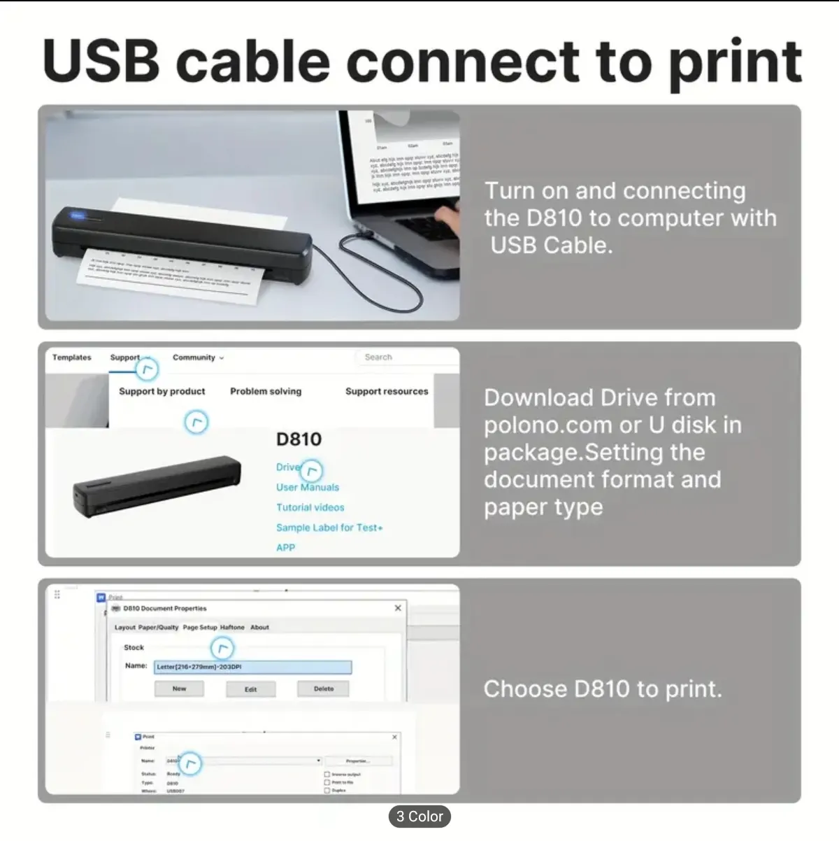 Portable mini printer