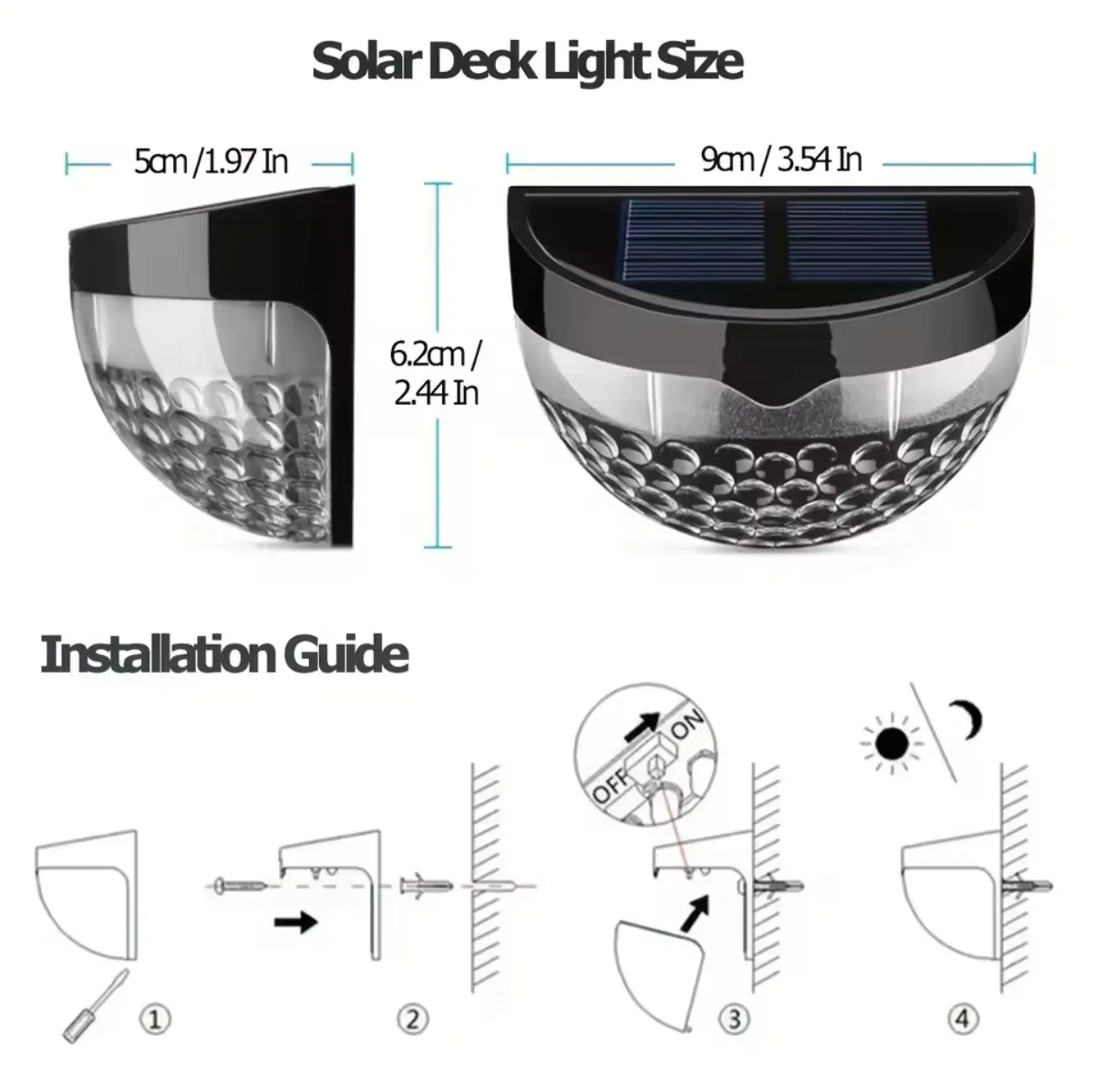 Led waterproof solar lights