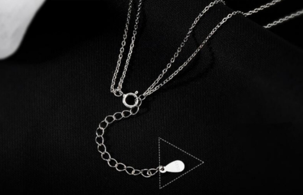 925 Ayar Gümüş Zirkon Taşlı Çift Zincirli Kolye