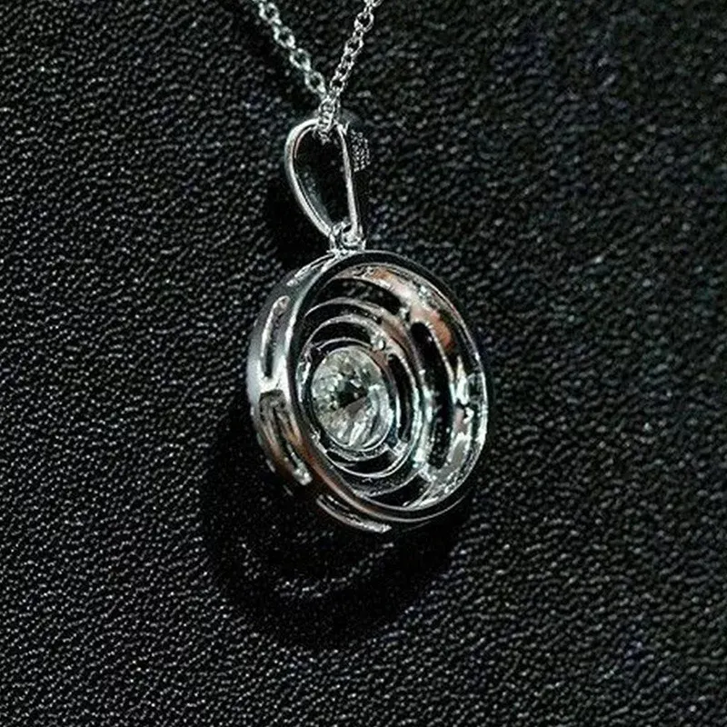 925 Ayar Gümüş Geometrik Zirkon Taşlı Kolye